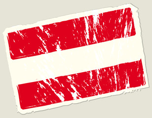 Grunge austrian flag