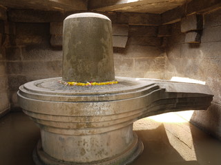 Shiva Lingam in Temple, Hampi, Karnataka