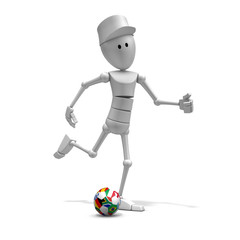 soccer player with world cup 2010 ball