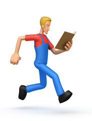 Mechanic reads on the run