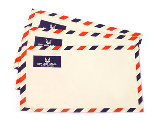 Three old envelopes