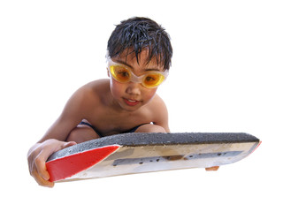 boy on the bodyboard
