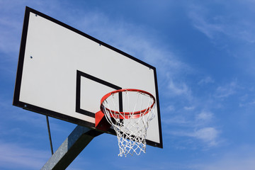 basket hoop over sky