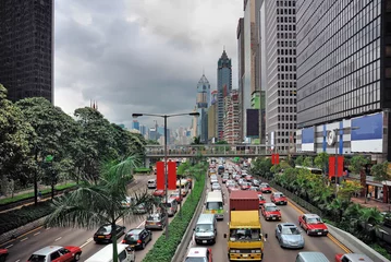 Abwaschbare Fototapete Hong Kong China, Hong Kong Gloucester Straße