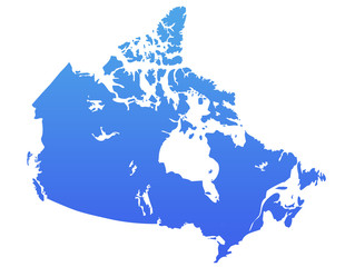 Blue Canada map