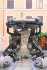 Landscape of Turtle fountain in Rome