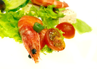 Fresh prawn salad
