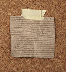 brown old paper note background cork board