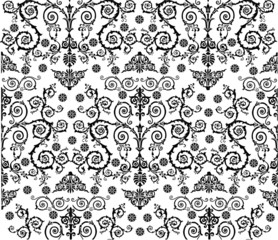 black design with curled background