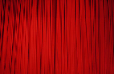 Large red stage curtain