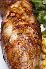 Grilled meat with vegetable