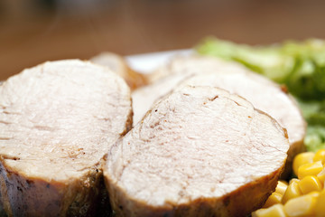 Grilled meat with vegetable