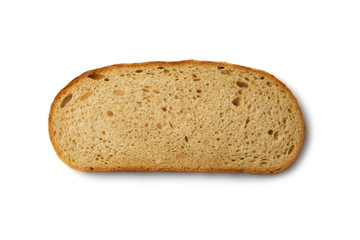 Bread slice isolated on white