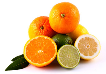 Fototapeta na wymiar Orange Lemon and Lime