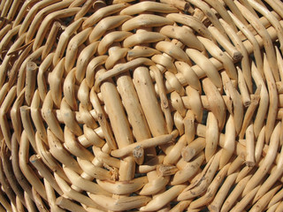 Fototapeta premium Fragment of a wicker basket. Background. Macro.