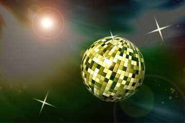 Discokugel mit Lichteffekten