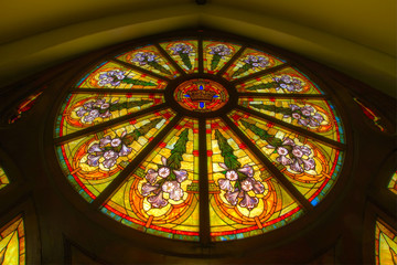 Stained Glass Window Round