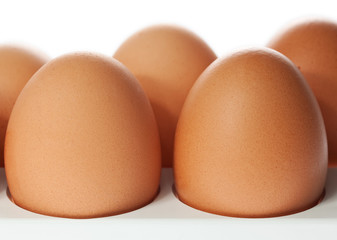 Eggs in a plastic basket