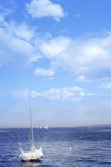 Fototapeta premium White boat