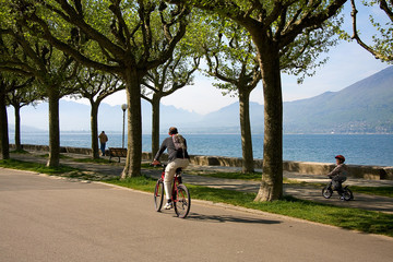 vélo papa et son fils
