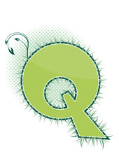 letra Q alfabeto ecology