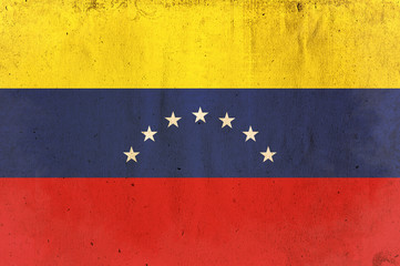 flag of venezuela - old and worn paper style