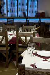 Décor in the restaurant