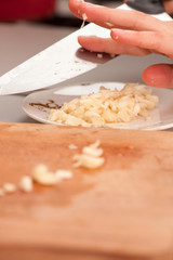 Cut Garlic