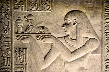 Foto op Canvas Relief, Tempel, Luxor © Claudia Paulussen