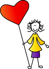 Mädchen mit Herz