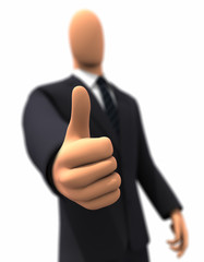 businessman, pouce zoom