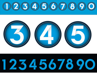 suite de chiffres, numéros de 1 à 10 vecteur