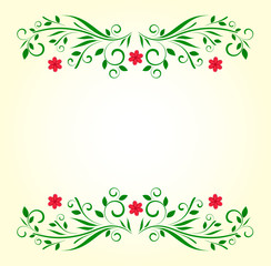 Fototapeta na wymiar floral template 9