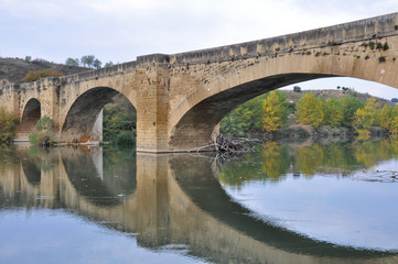 Fototapeta na wymiar Bridge over Ebro river