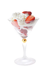 strawberries with whipped cream