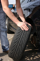 Obraz premium Reifenwechsel