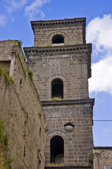 old church tower in Naples, italy