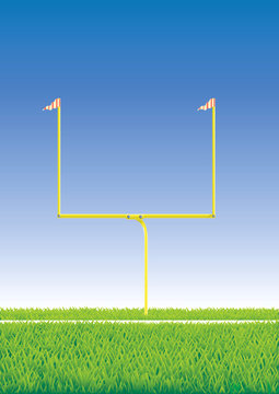 American football goal. Vector illustration.