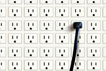 Wall sockets and plug to represent selectivity.