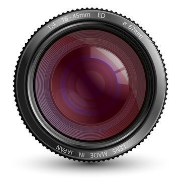 A camera lens vector illustration