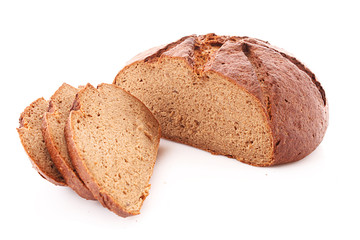 Bread isolated on white