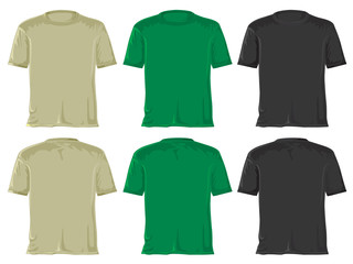 T-shirt green & black