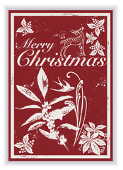 Vintage card : merry Christmas