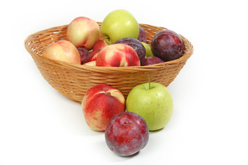 The closeup of various fruits