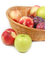The closeup of various fruits
