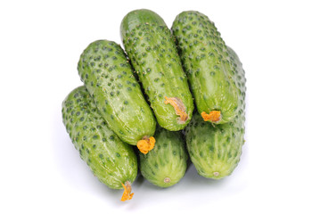Cucumbers isolated on white