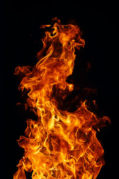 perfect fire on black background