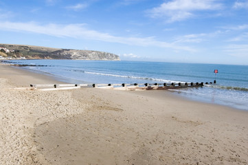 Fototapeta na wymiar Swanage Beach, Dorset