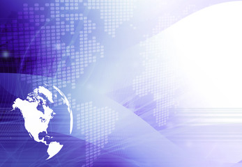 America map technology-style artwork