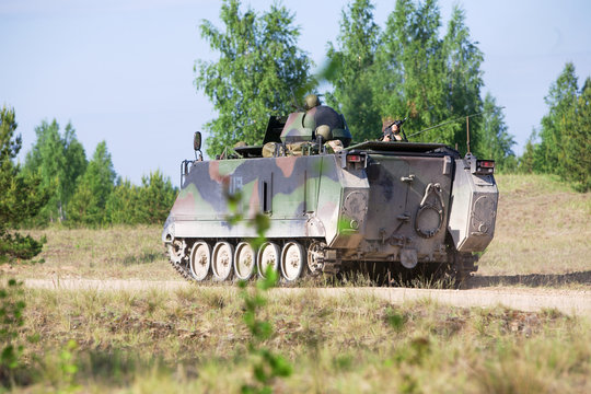 M113 Troop-carrier Awaiting Orders To Engage